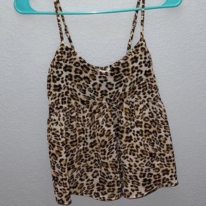 Cheetah print tank top